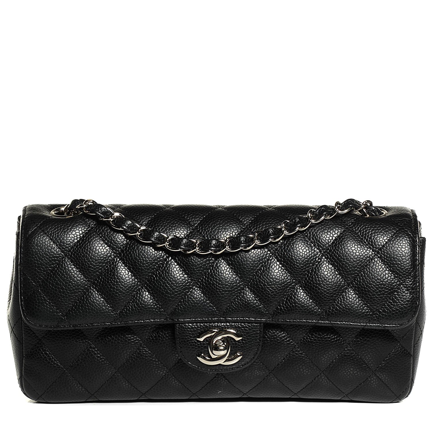 Chanel Caviar Quilted East West Flap Black 1 of 8