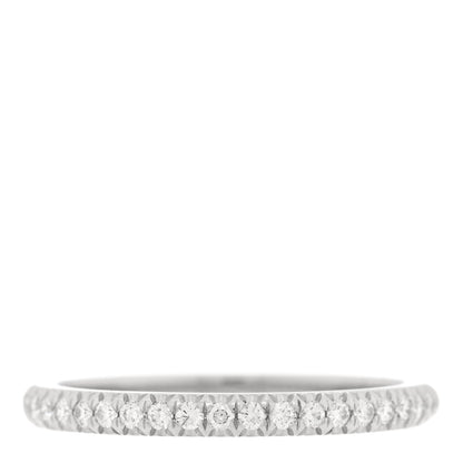 Tiffany Platinum Diamond Soleste Half Eternity Band Ring 51 5.75 1 of 5