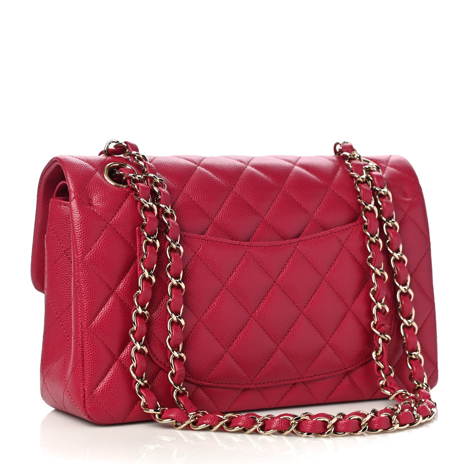 Chanel Caviar Quilted Small Double Flap Dark Pink 2 of 10