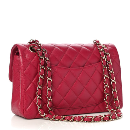 Chanel Caviar Quilted Small Double Flap Dark Pink 2 of 10
