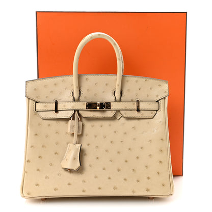 Hermes Ostrich Birkin 25 Parchemin 11 of 11