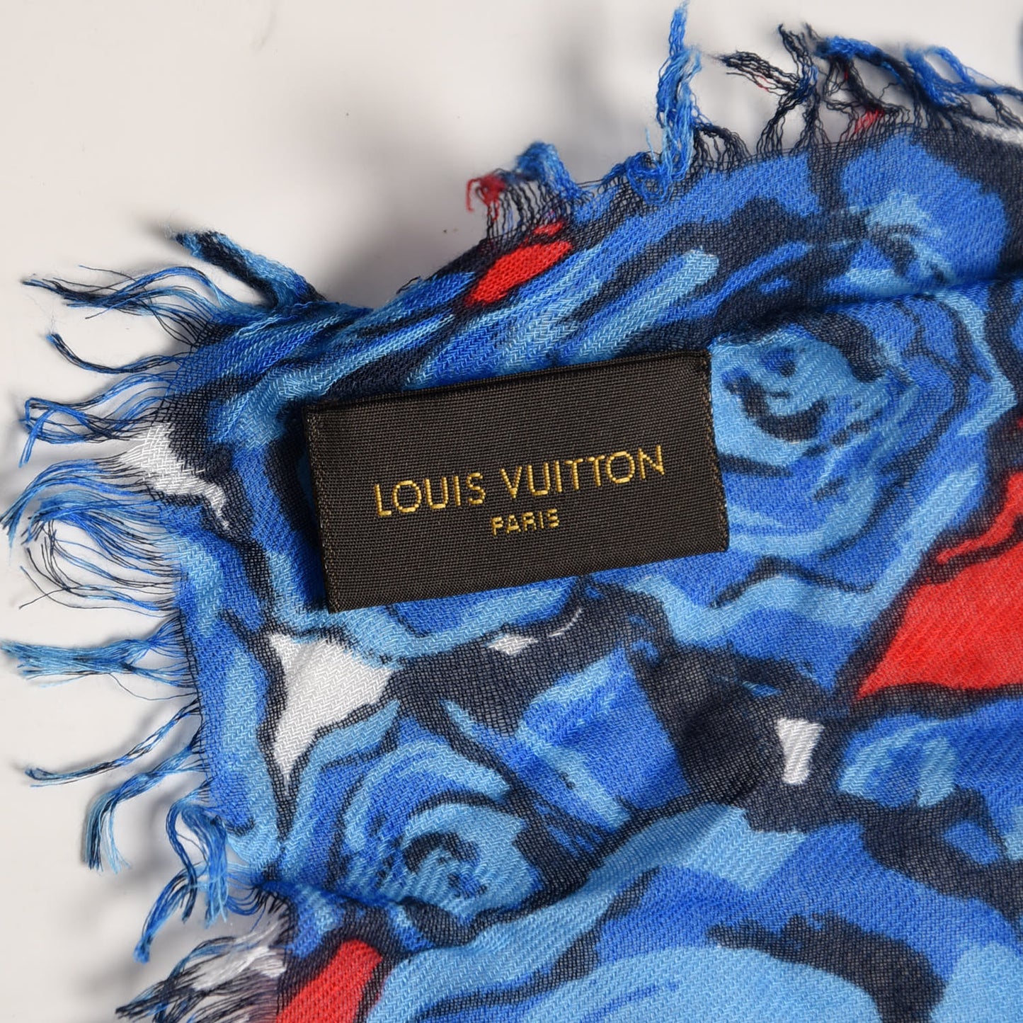 Modal Silk Rock'n'Roses Stole Blue