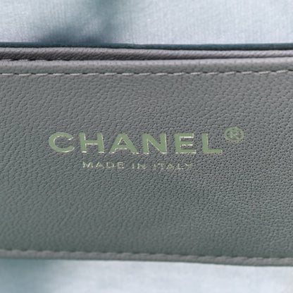 Chanel Lambskin PVC Quilted Large Coco Splash Shopping Bag Blue Green 7 of 8