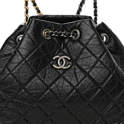 Chanel Aged Calfskin Quilted Small Gabrielle Backpack Black 8 of 11
