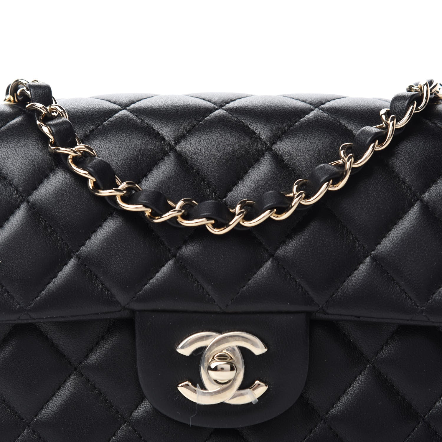 Chanel Lambskin Quilted Mini Rectangular Flap Black 10 of 11