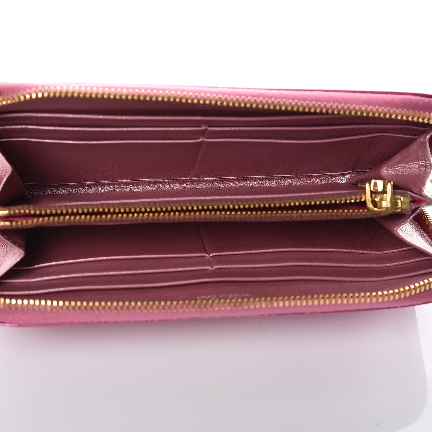 Prada Spazzolato Zip Around Wallet Fuxia 5 of 11