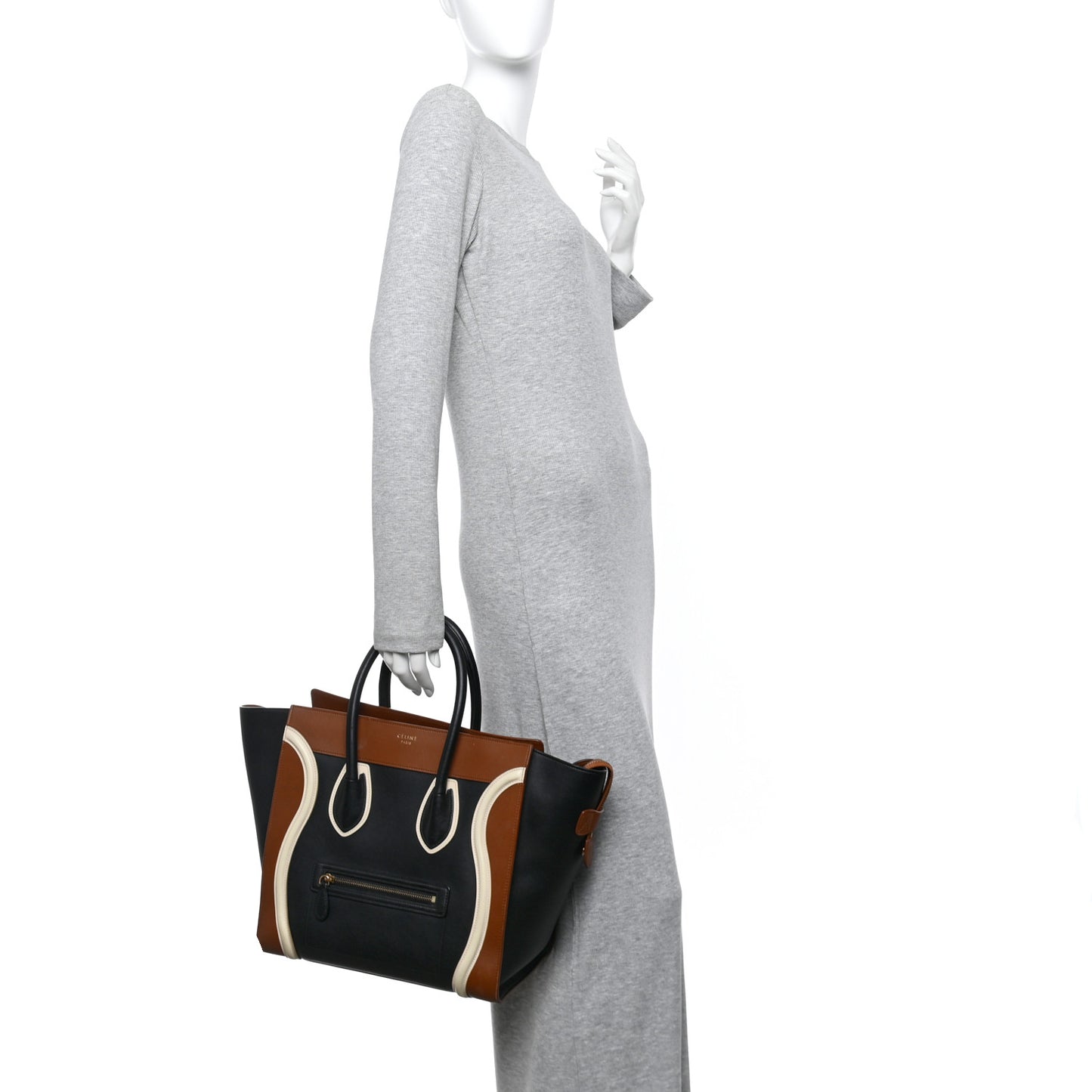 Smooth Calfskin Mini Tri-Color Luggage Multicolor