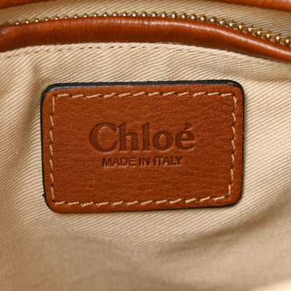 Chloe Suede Calfskin Braided Medium Marcie Satchel Caramel 6 of 17