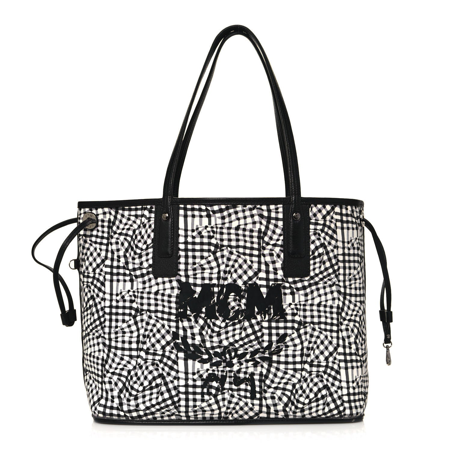 MCM Visetos Medium Liz Reversible Shopper Tote Black 12 of 19