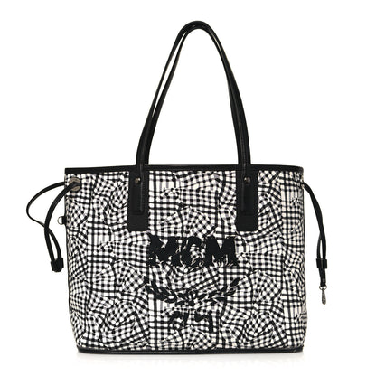 MCM Visetos Medium Liz Reversible Shopper Tote Black 12 of 19