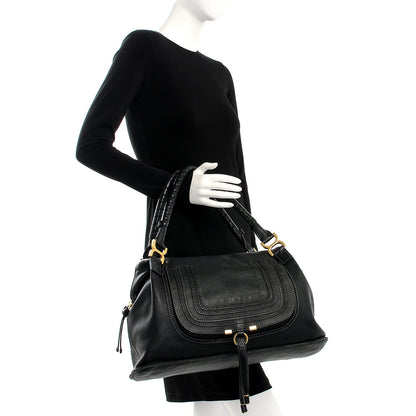 Chloe Calfskin Large Marcie Satchel Black 2 of 12