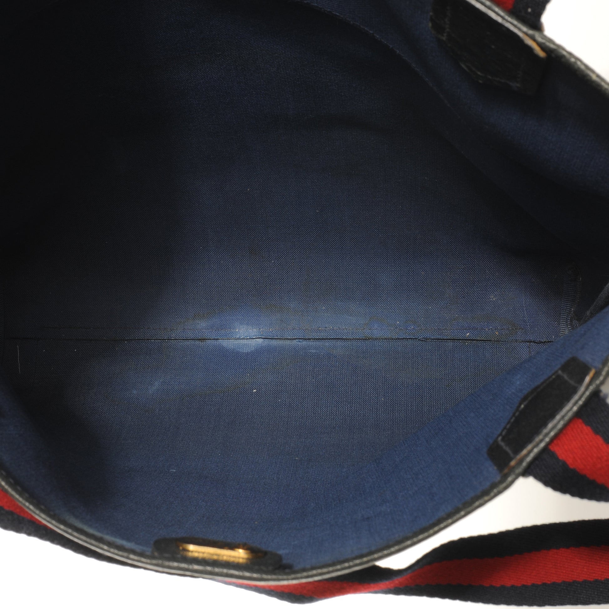 Gucci Monogram Web Tote Navy Blue 8 of 8