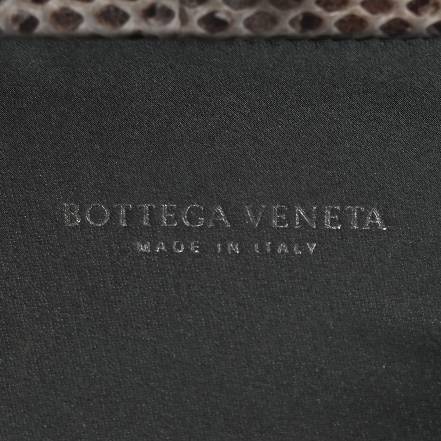 Satin Intreccio Impero Ayers Knot Clutch Grey