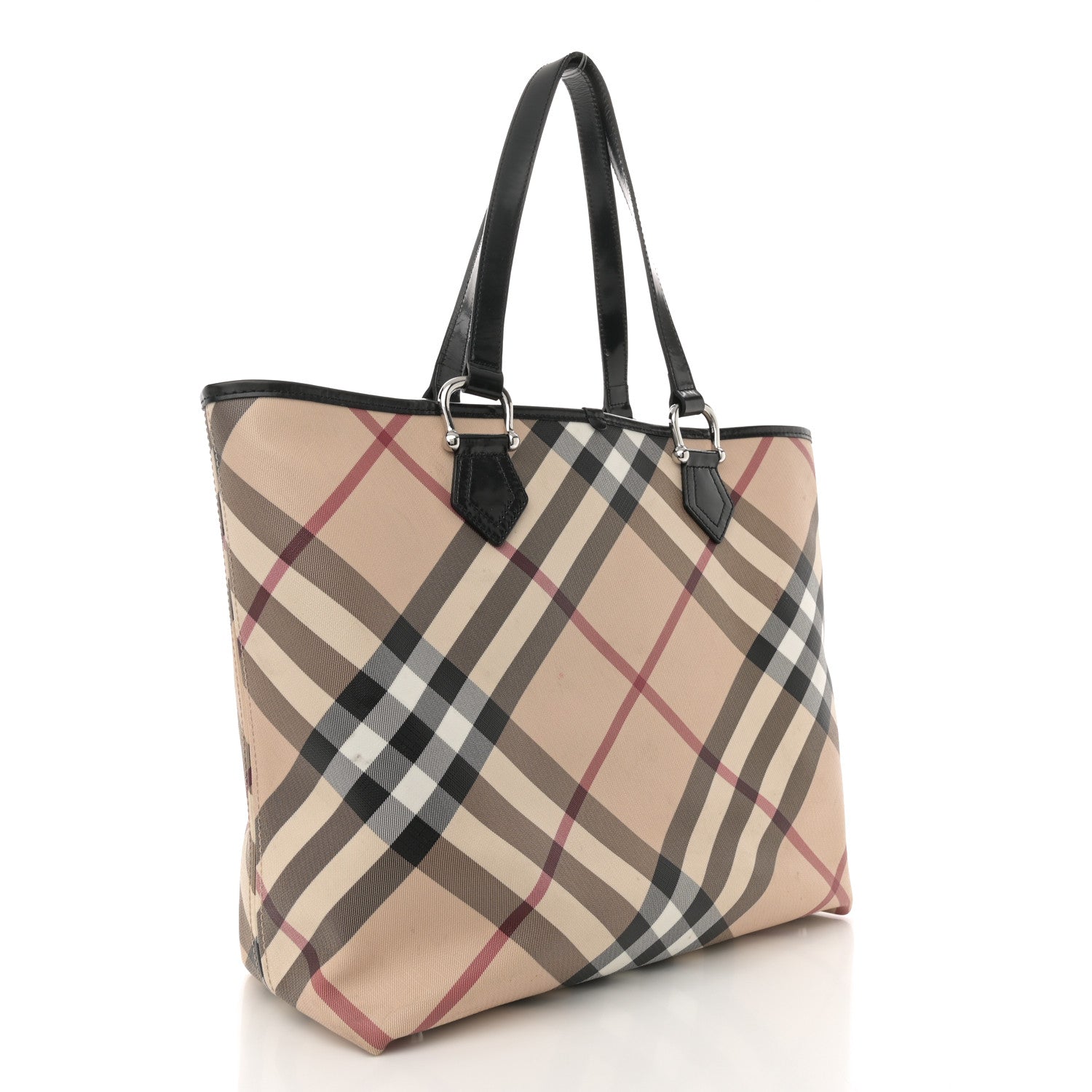 Burberry Nova Check Large Nickie Tote Black 3 of 15