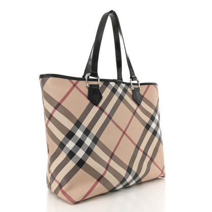 Burberry Nova Check Large Nickie Tote Black 3 of 15