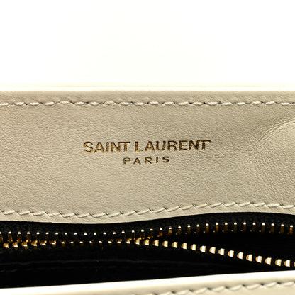 Saint Laurent Calfskin Y Quilted Monogram Toy Loulou Crossbody Bag Blanc Vintage 6 of 8