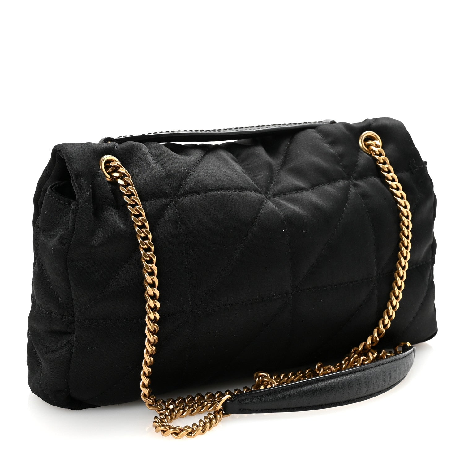 Saint Laurent Satin Patchwork Monogram Medium Jamie Black 3 of 9