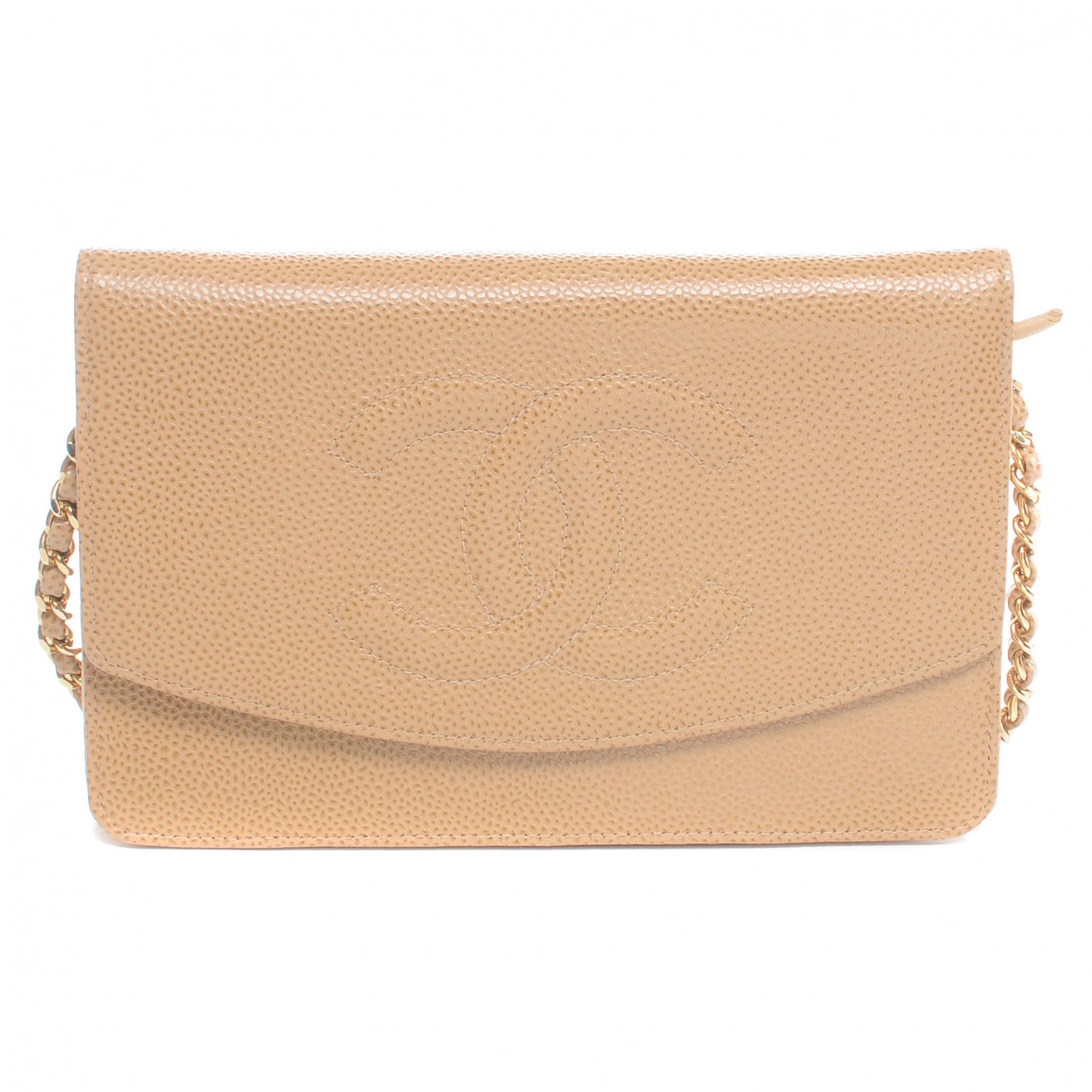 Chanel Caviar Wallet on Chain WOC Beige 1 of 8