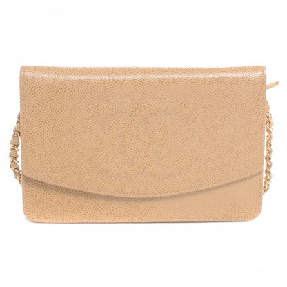 Chanel Caviar Wallet on Chain WOC Beige 1 of 8