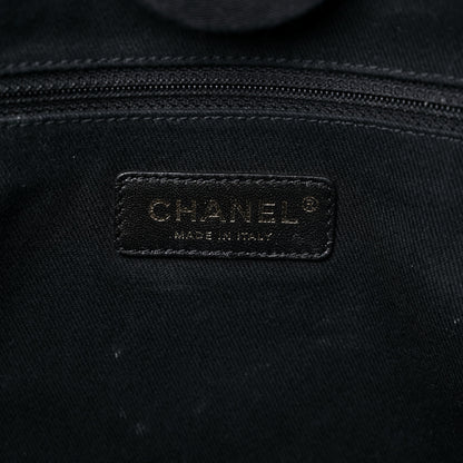 Chanel Woven Straw Raffia Small Deauville Tote Black 6 of 14