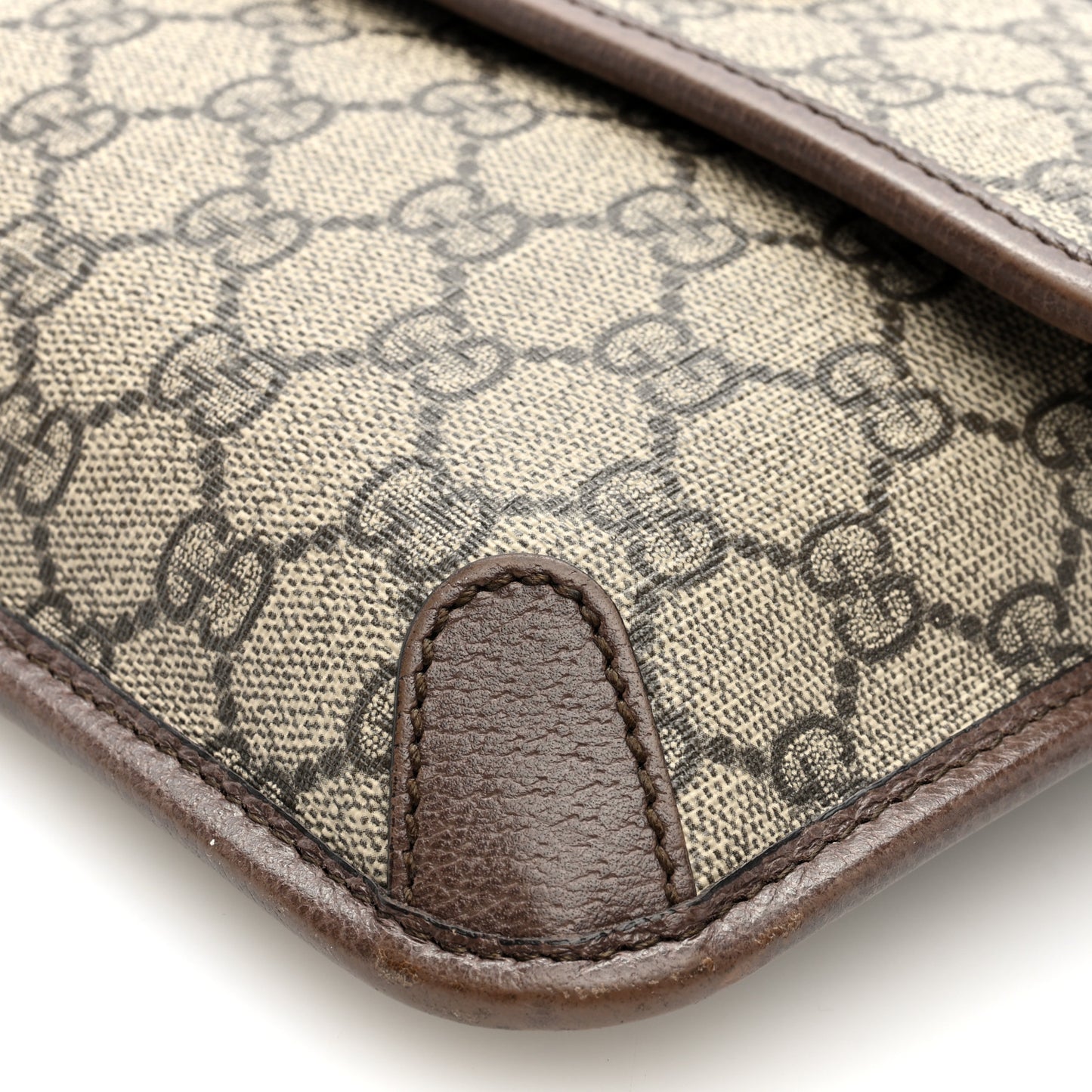 GG Supreme Monogram Neo Vintage Web Belt Bag Brown