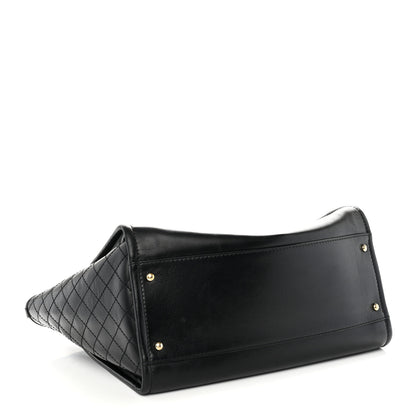 Chanel Calfskin Tweed Medium Deauville Tote Black Multicolor 5 of 13