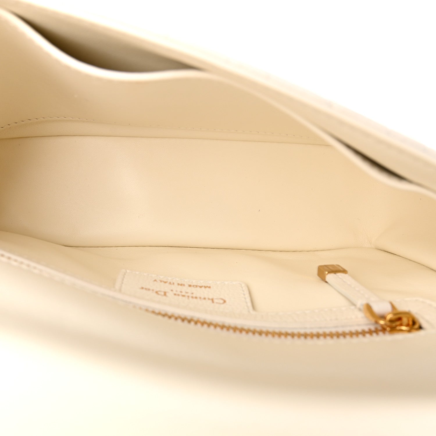 Christian Dior Calfskin Cannage Small Caro Bag Ivory 4 of 10