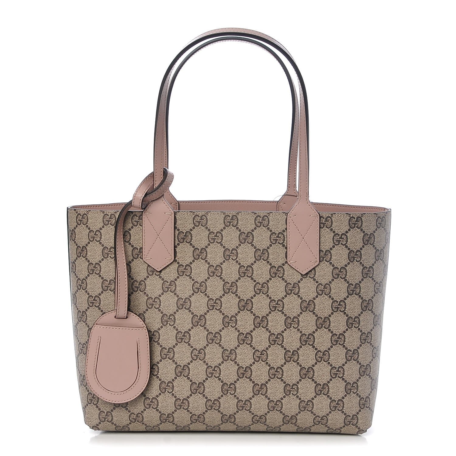 Gucci Textured Calfskin Monogram Small Reversible GG Tote Dark Cipria 1 of 11