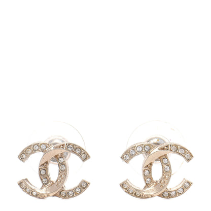 Chanel Crystal CC Earrings Gold 1 of 4