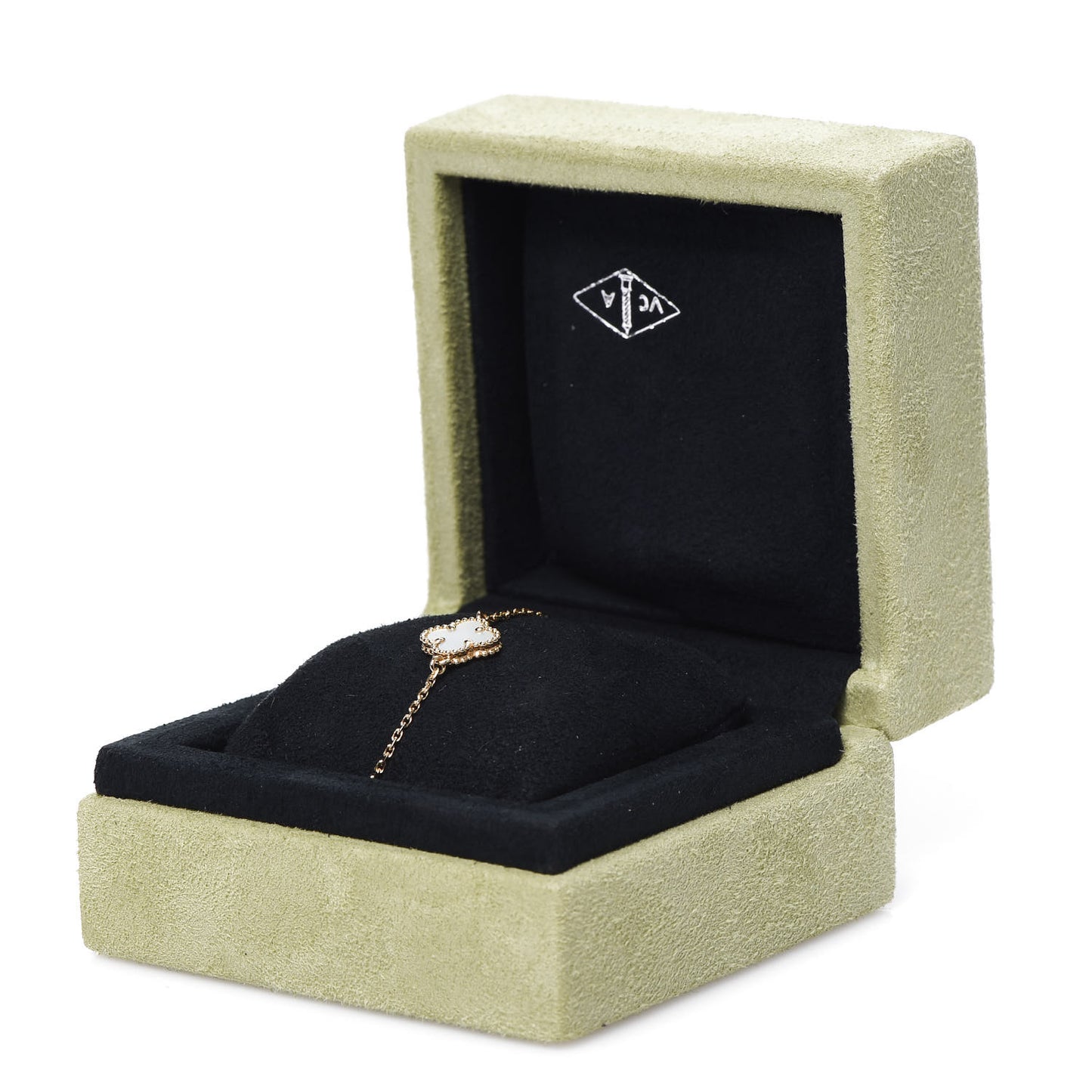 18K Yellow Gold Mother of Pearl Sweet Alhambra Bracelet