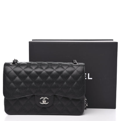Chanel Caviar Quilted Jumbo Double Flap Black 11 of 11