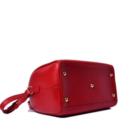 Saint Laurent Calfskin Classic Duffle 6 Red 3 of 4