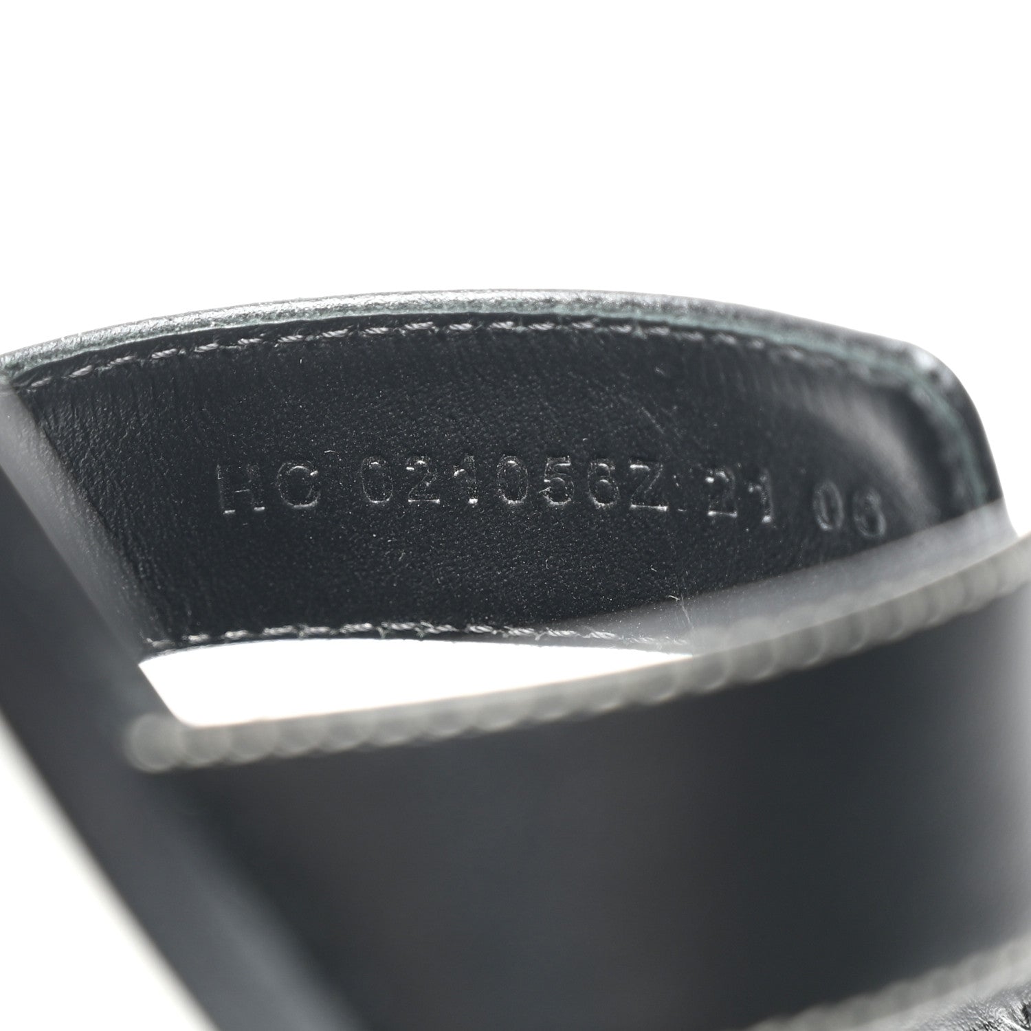 Hermes Box Calfskin Oran Sandals 35.5 Black 7 of 9
