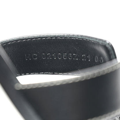 Hermes Box Calfskin Oran Sandals 35.5 Black 7 of 9