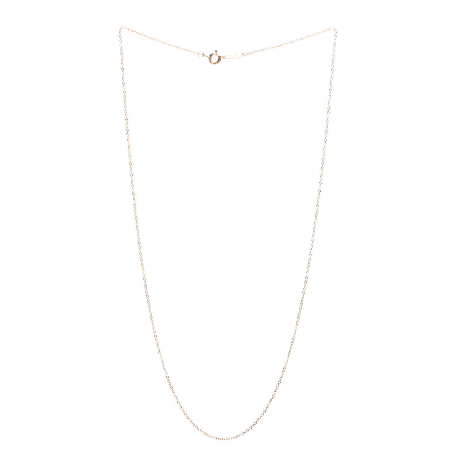 Tiffany 18K Yellow Gold Small Chain Necklace 18" 3 of 4