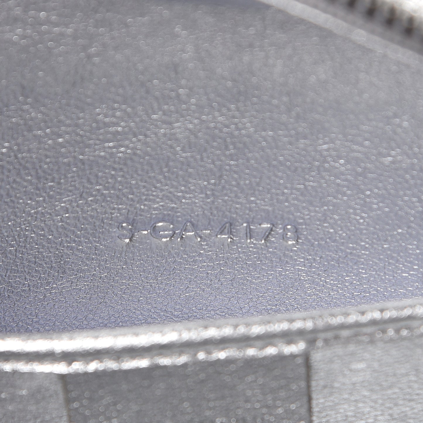 Laminated Lambskin Nano Luggage Silver