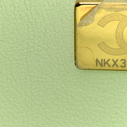 Chanel Caviar Quilted Small Double Flap Light Green 7 of 11