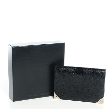 Alexander Wang Ostrich Embossed Leather Prisma Biker Purse Black 5 of 5