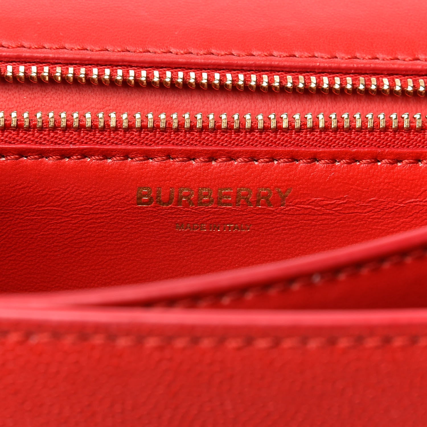 Burberry Grainy Calfskin Small TB Bag Bright Red 8 of 9