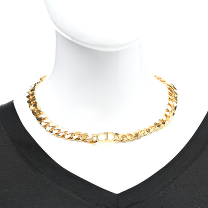 Christian Dior Metal Danseuse Etoile Chain Choker Necklace Gold 2 of 5