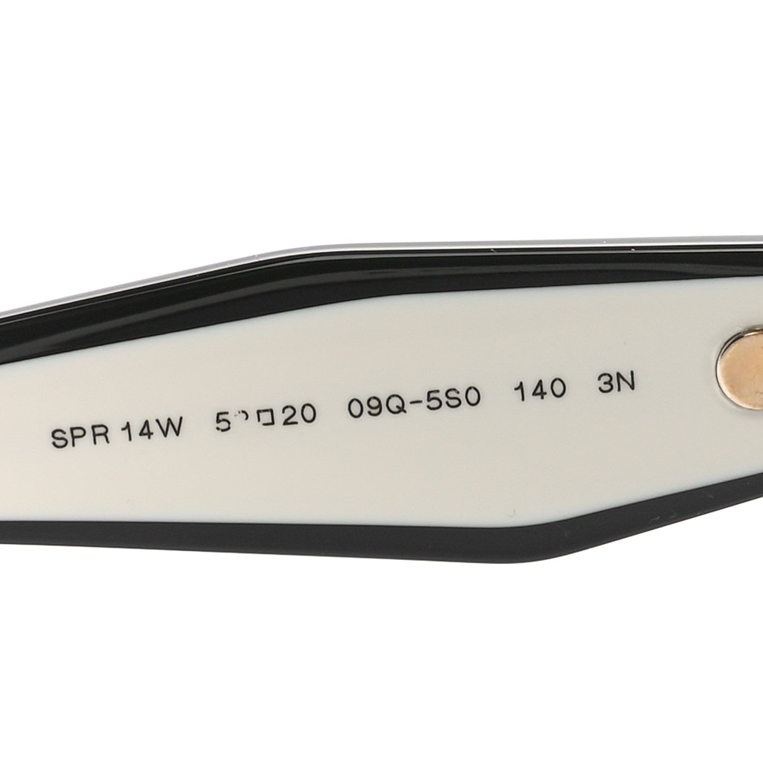 Prada Acetate Sunglasses SPR 14W Black White 6 of 7