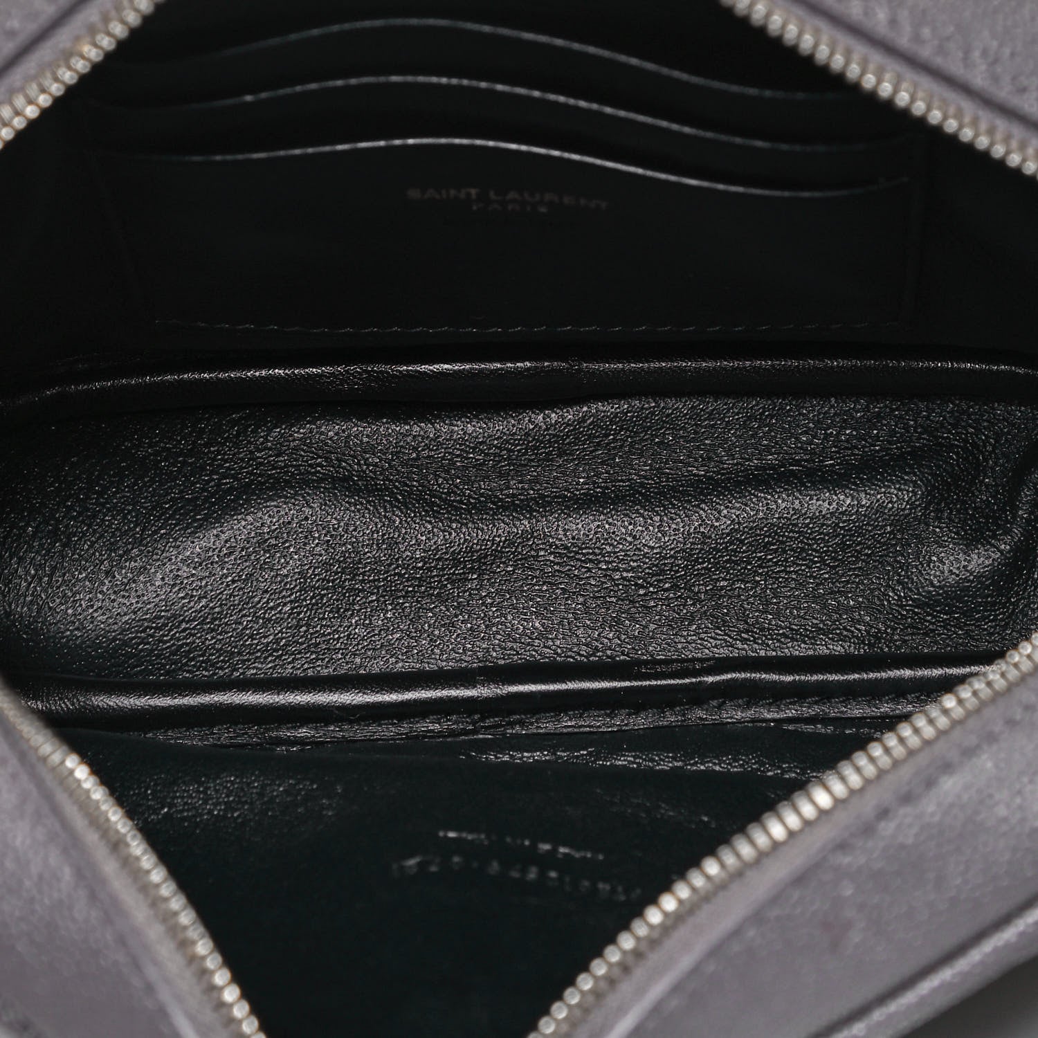 Saint Laurent Grain De Poudre Matelasse Monogram Mini Lou Camera Bag Fog 6 of 8