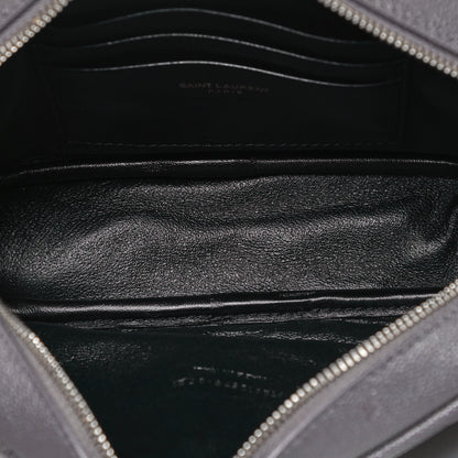 Saint Laurent Grain De Poudre Matelasse Monogram Mini Lou Camera Bag Fog 6 of 8