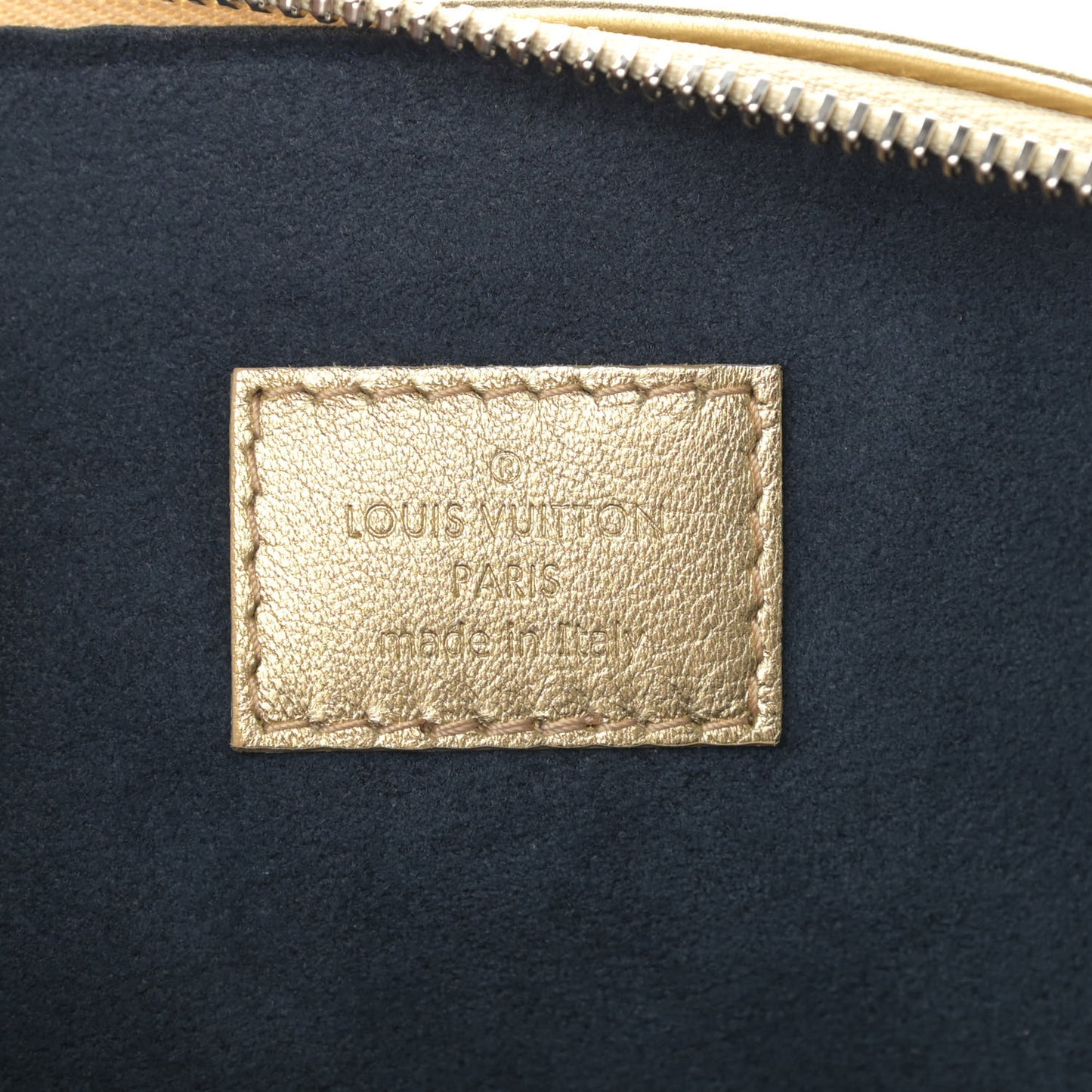 Lambskin Embossed Monogram Coussin PM Gold