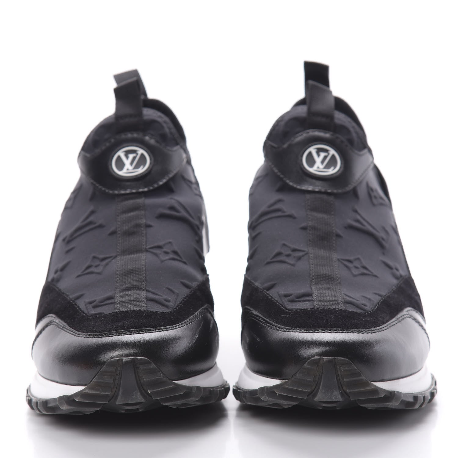 Louis Vuitton Technical Fabric Calfskin Run Away Sneakers 38 Black 2 of 9