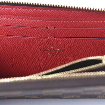 Louis Vuitton Damier Ebene Clemence Wallet Cherry 8 of 11