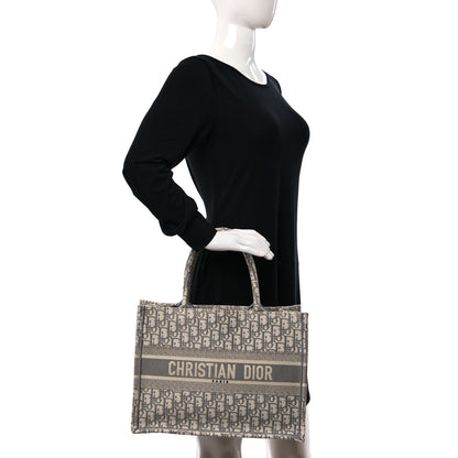 Christian Dior Oblique Medium Book Tote Grey 2 of 12
