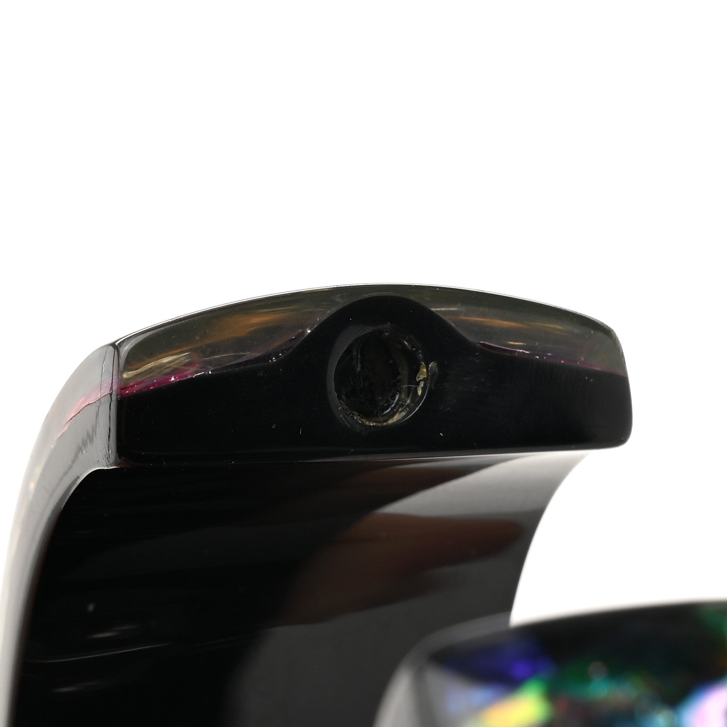 Chanel Resin CC Confetti Cuff Black Multicolor 5 of 7