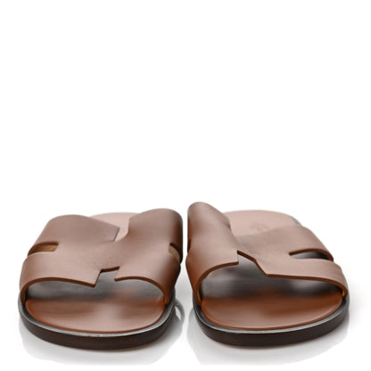 Hermes Calfskin Izmir Mens Sandals 43.5 Gold 2 of 7
