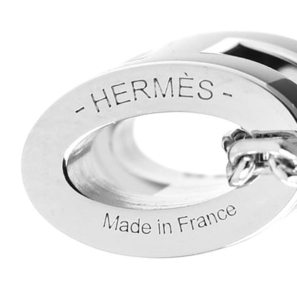 Hermes Lacquered Palladium Mini Pop H Pendant Necklace Black 5 of 5